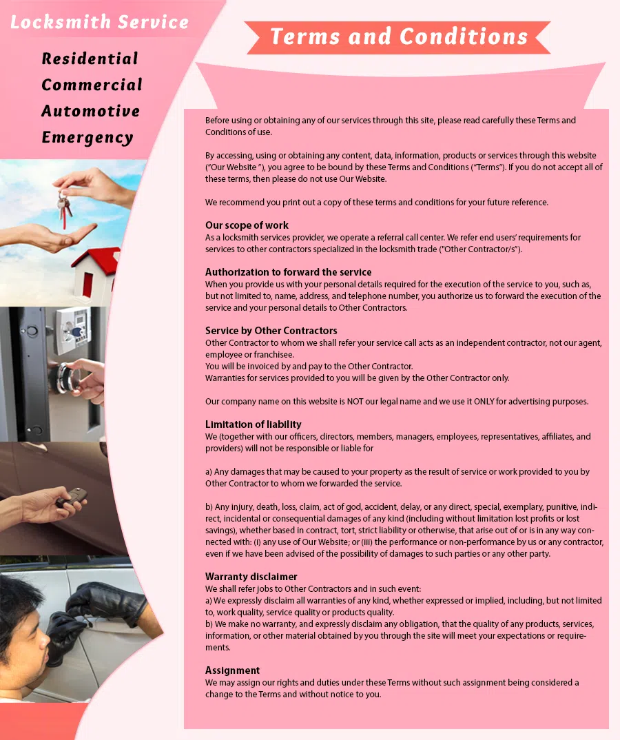 Galaxy Locksmith Store Mequon, WI 262-293-2586 - TermsAndCondition-1